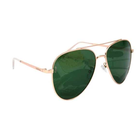 Genuine Glass GREEN Classic Lenses/GOLD Frame Premium Aviator Pilot Sunglasses - Picture 12 of 13